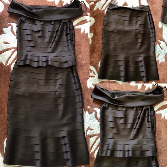 NEW black formal tiered 2 piece Veronique Young - Picture 1 of 9
